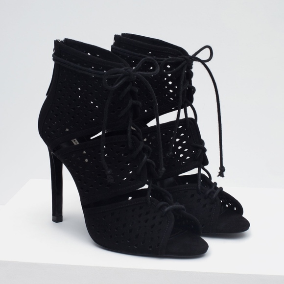 Zara lace heels clearance